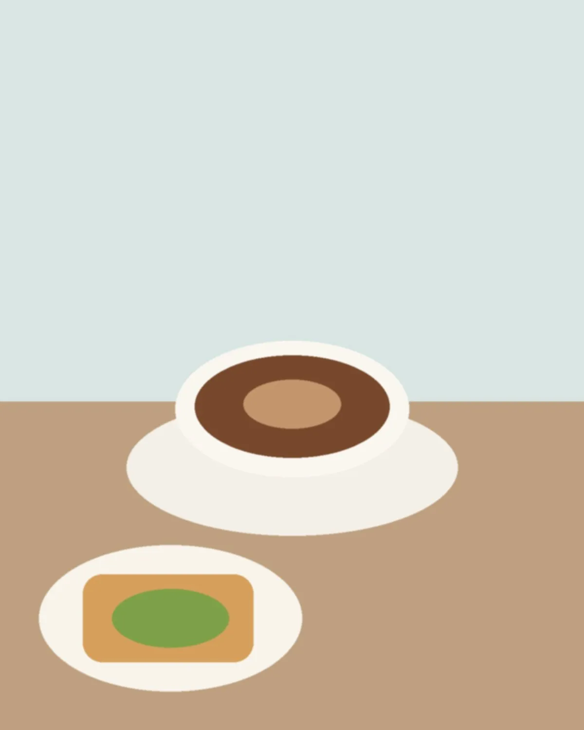 Mesa con café y tostadas en la terraza